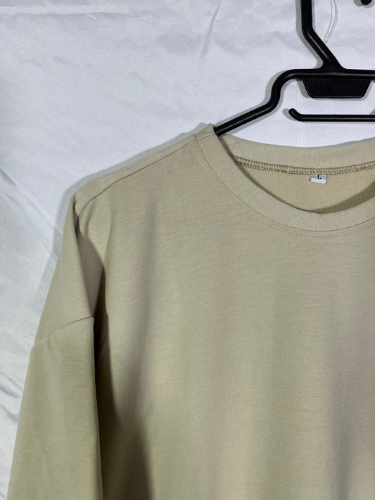 Camiseta Oversize Burda – Alto Gramaje (crema)