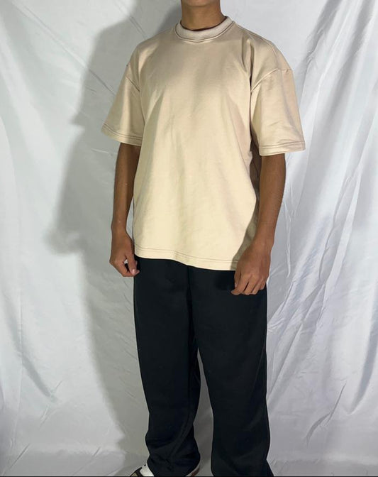 Camiseta Oversize Premium 260 g – Manga Corta (beige)