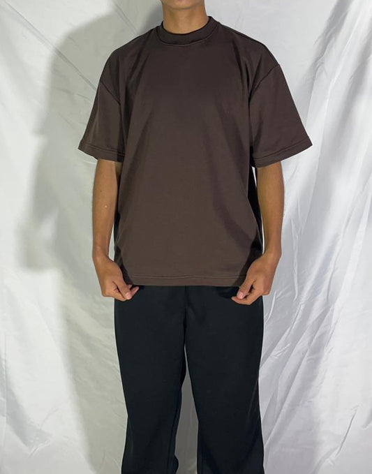 Camiseta Oversize Premium Manga Corta (cafe)  – Burda 260 g